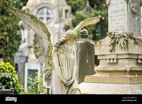 Milan Italy April Impressive Sculptures Tombs And Monuments