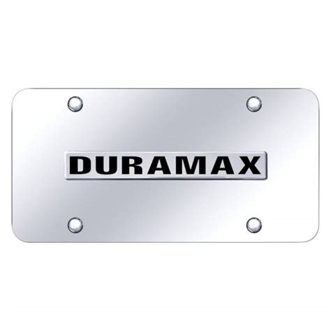 Autogold Dux N Cc Chrome License Plate With D Chrome Duramax Logo