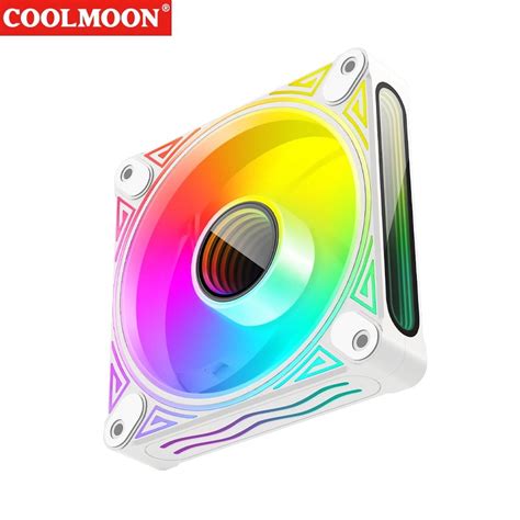 Alloet COOLMOON DM1 5V 3PIN ARGB 12V 4PIN PWM Luminous PC Case Fan ...