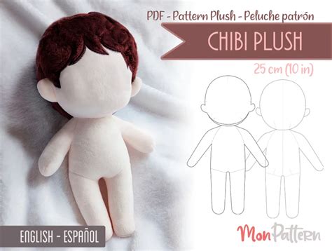 CHIBI Human Doll Plush 25 Cm PDF Sewing Pattern Digital Etsy In 2022