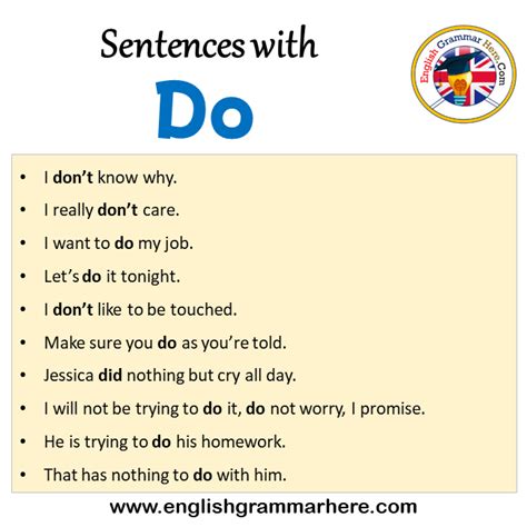 Sentences With Do Sentences With Do In English English Off