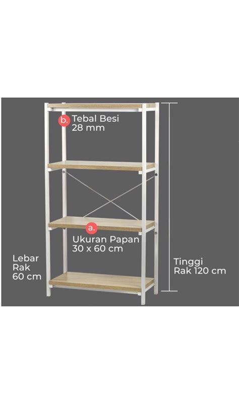Rak Tingkat Kayu Besi Perabotan Rumah Di Carousell