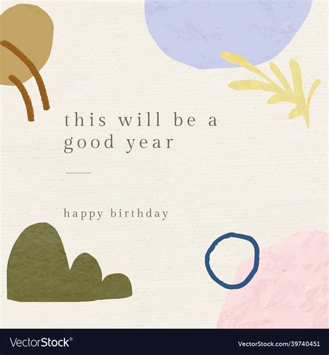 Abstract Birthday Greeting Template Royalty Free Vector