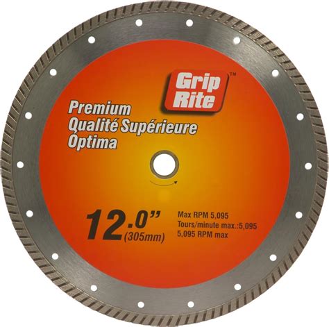 Grip Rite Grtdb P Inch Premium Turbo Rim Diamond Blade Amazon