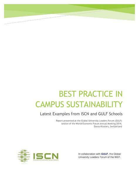 PDF BEST PRACTICE IN CAMPUS SUSTAINABILITY CHARTING THE COURSE