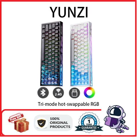 Yunzi Al Aluminum Three Mode Hot Swappable Rgb Gaming Via Keyboard Shopee Malaysia