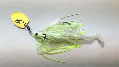 Bladed Swim Jig White Chartreuse Total W Weedguard