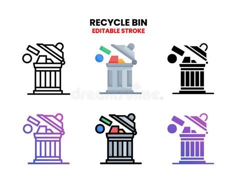 Different Color Recycle Bin Stock Illustrations 283 Different Color