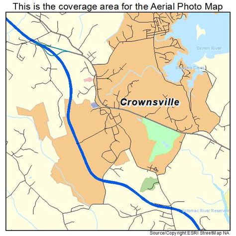 Aerial Photography Map of Crownsville, MD Maryland