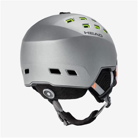 Head Radar Visor Ski Helmet Anthracite Lime Ml Wet And Wild Hull