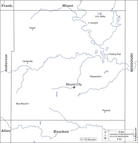 Condado De Linn Mapa Livre Mapa Em Branco Livre Mapa Livre Do Esbo O