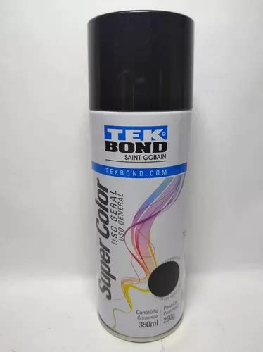 Pintura En Aerosol Spray Negro Brillante Uso General Tekbond Mercadolibre