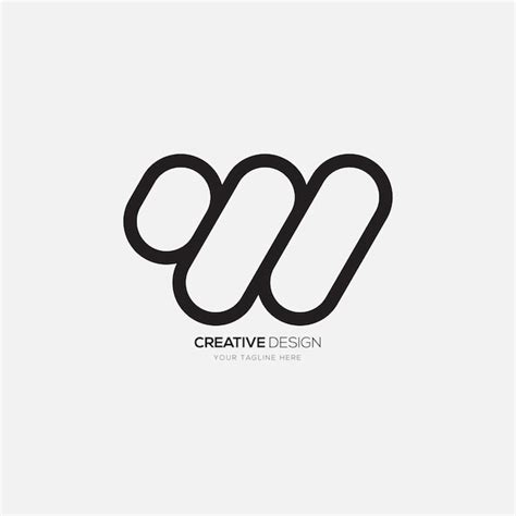 Premium Vector Creative Line Art Letter W Negative Space Modern