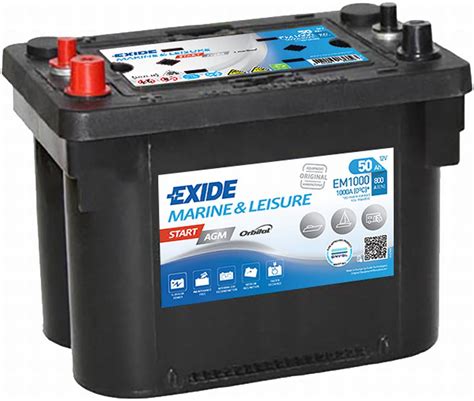 Exide EM1000 Orbital Start AGM 12V 50Ah Batteria Di Avviamento E