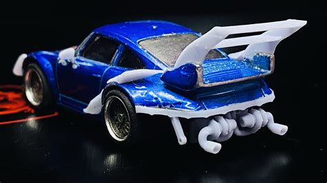 STL File Spoiler Car Rotana RWB For Porsche 993 Gt2 Hot Wheels Scala 1 64 1 64 1 643D Printer