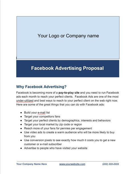 Facebook Ads Proposal Template Facebook Advertising Secrets inside ...