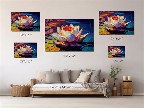 Lotus Flower Painting, Canvas Print Wall Art, Lotus Flower Canvas Print ...