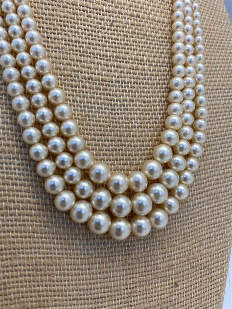 Vintage 1950 Marvella Pearls With Silver Clasp - Etsy