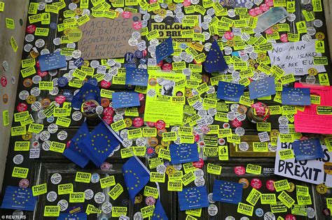 Anti Brexit Campaigners March Through London Call For People S Vote Daily Mail Online