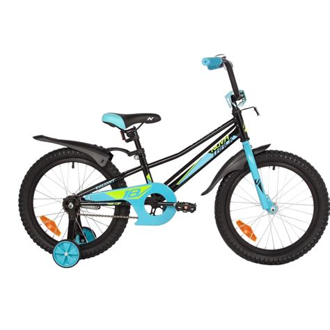 Велосипед NOVATRACK VALIANT диаметр колес 18", черный, защита А-тип ...
