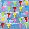 Amazon Pcs Ft Multicolor Pennant Flags Banner Nylon Cloth