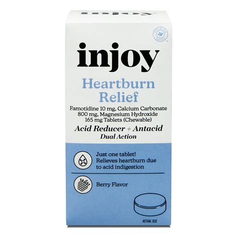 Injoy Dual Action Complete Acid Reducer Tablets Berry 25 Count