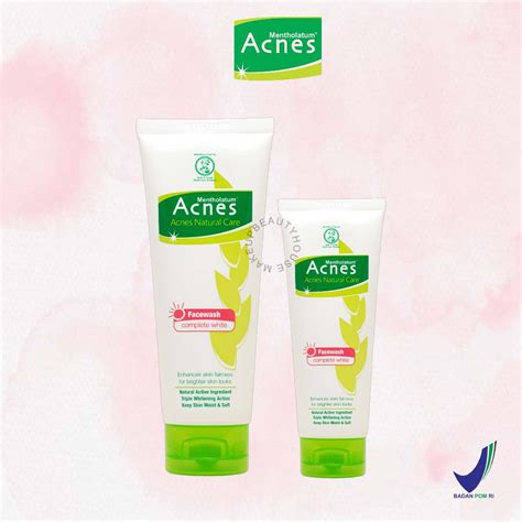 Jual Acnes Natural Care Face Wash Complete White Shopee Indonesia