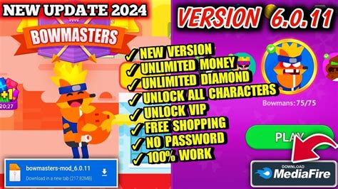 Bowmasters Mod Apk Latest 2024 Apk V6 0 11 Unlimited Money Unlock All