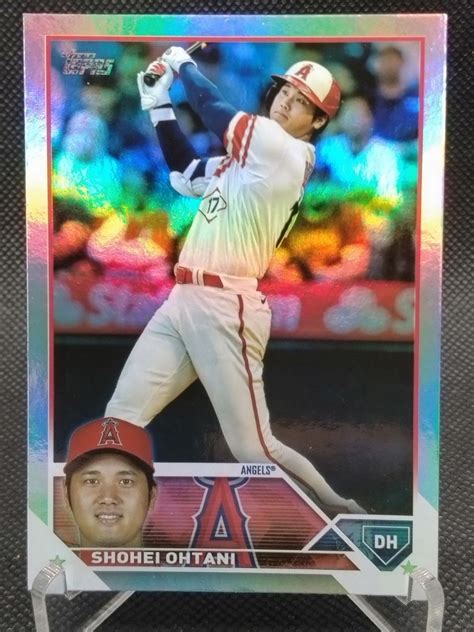 【目立った傷や汚れなし】大谷翔平 レインボーフォイル【2023 Topps Series 2 600 Shohei Ohtani