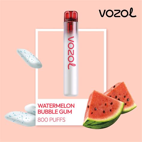 Vozol Neon 800 Vape μιας χρήσης 2ml 2 Mg 800 Puffs Watermelon