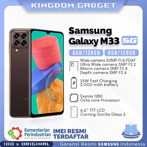 Jual Samsung Galaxy M33 5g Ram 8 128 Gb Garansi Resmi Sein Indonesia Shopee Indonesia