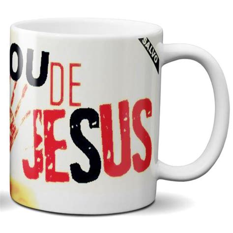 Caneca sou de jesus presente religião fé evangelico deus Mago das