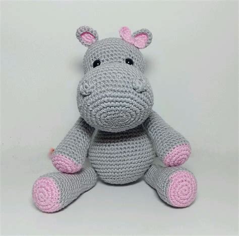 Hipopótamo de crochê Amigurumi Rosa Elo7 Produtos Especiais Artofit