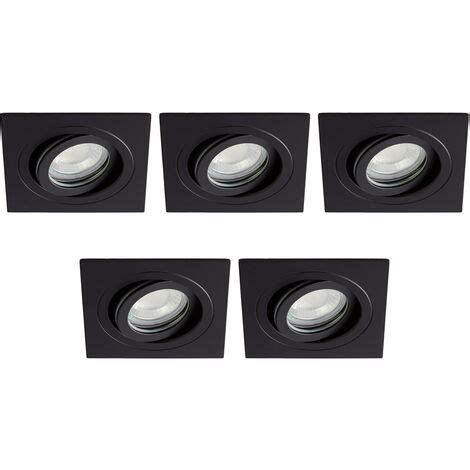 Litecraft Recessed Downlight Tiltable Square Spotlight In Matte Black