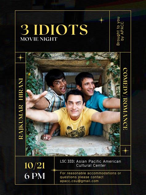 3 Idiots - Movie Night - Asian Pacific American Cultural Center