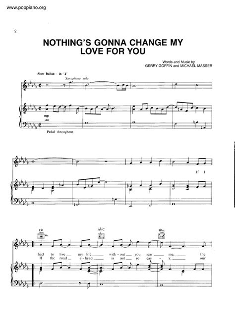 George Benson Nothing S Gonna Change My Love For You Pdf