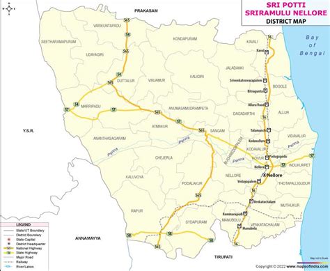 Sri Potti Sriramulu Nellore District Map