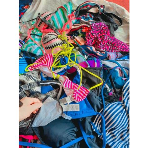 ถงสมบราบน bikini คละ ได 3 ชน ยหอตางประเทศ ทอนบนใสครงเดยวคมมากกกแม Shopee