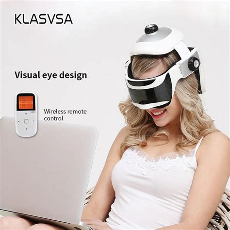 KLASVSA Electric Heating Head Massage Helmet Automatic Air Pressure ...