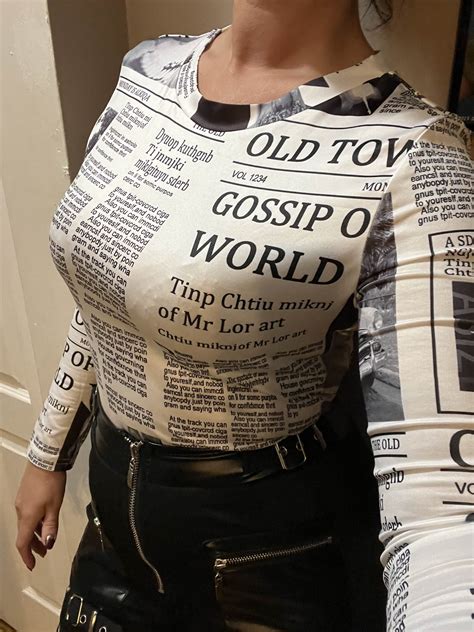 Newspaper Print Long Sleeve Bodysuit