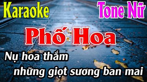 Phố Hoa Karaoke Tone Nữ Karaoke Lâm Organ Beat Mới YouTube