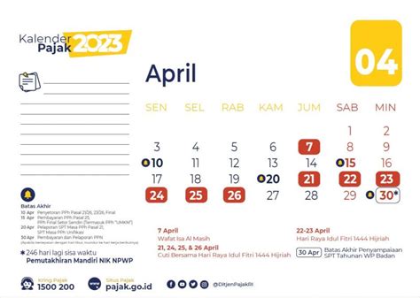 Kalender Pajak Tanggal Batas Lapor SPT Masa PPh Dan PPN 60 OFF