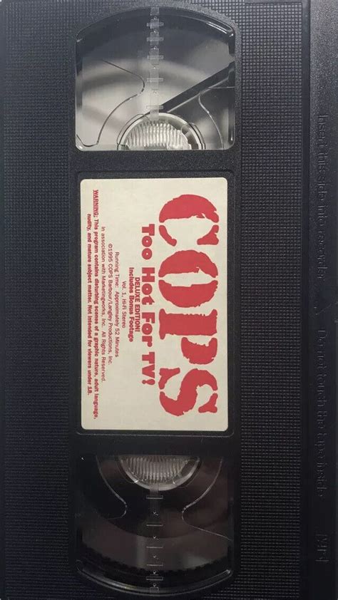 Cops Too Hot For Tv Uncensoredvhs 1995vol 1 Collectors Edition