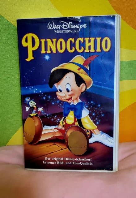 Pinocchio Vhs Video Kassette Walt Disney Meisterwerk Deutsch Eur