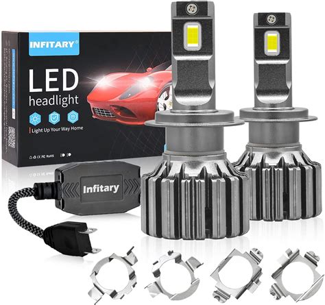 Buy INFITARY H7 LED Headlight Bulb Canbus 120W 30000LM Error Free Dual ...