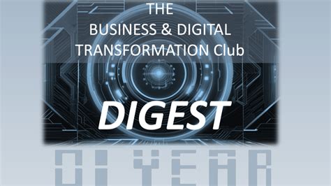 ANNIVERSARY ISSUE! The BOLD Transformation Digest reached its one year ...
