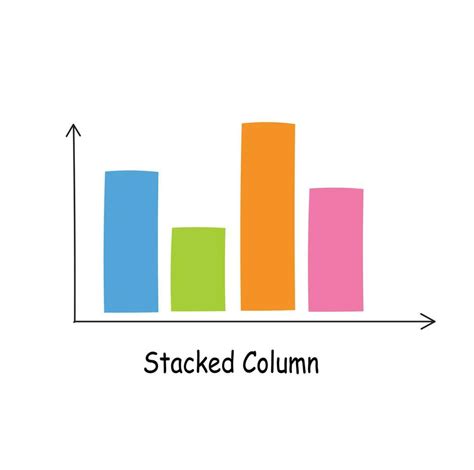 Column Chart Clipart In Cartoon Style Column Graph Flat Vector Isolated On White Background