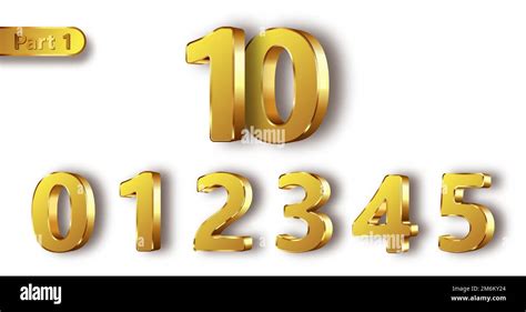 Gold Metal Number Zero Stock Vector Images Alamy