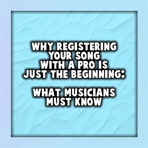 Why Registering Your Song With a PRO Is Just the Beginning: What