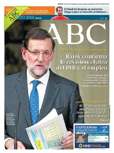 La Portada De Abc Del S Bado De Agosto W Abc Es K Twdl Abc